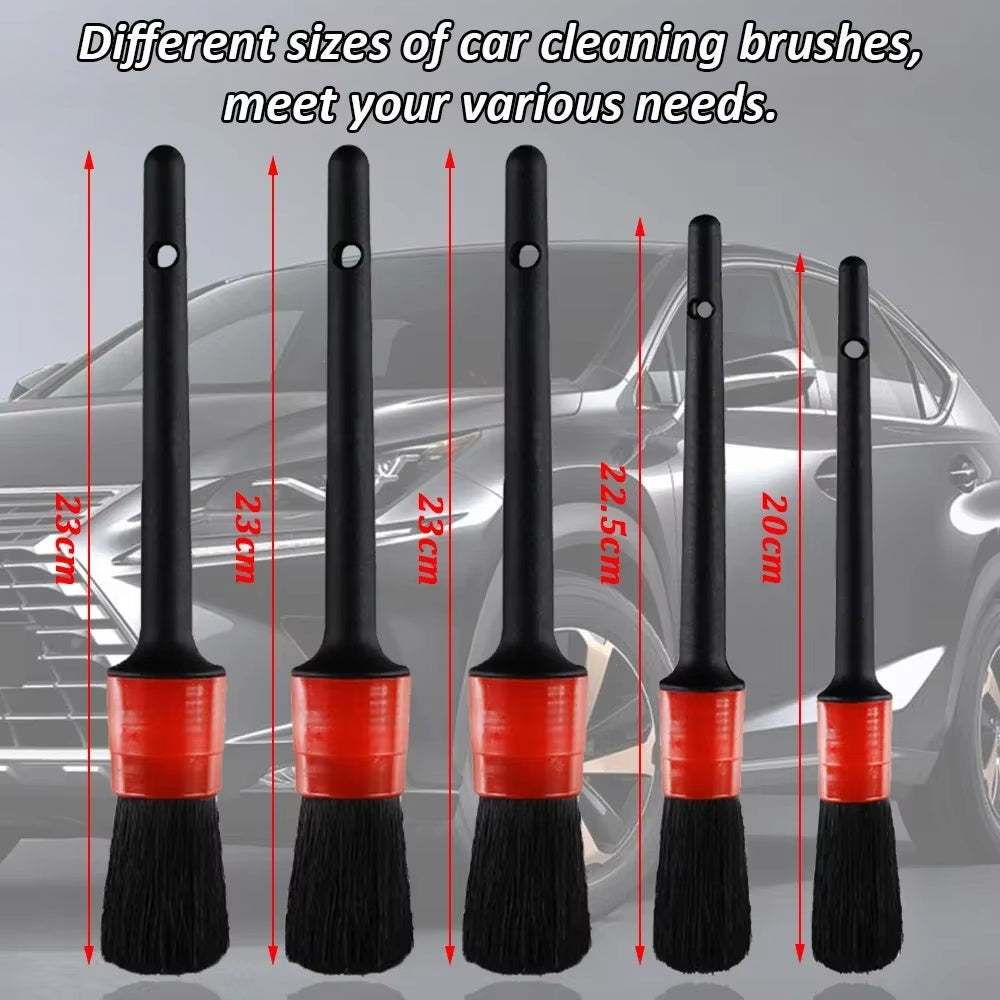 17PCS Car Detailing Cleaning Brushes Kit Brushes For Automotive Cleaning Auto Air Cleaning Electric Drill Brush Cars Dirt Dust Cleaning